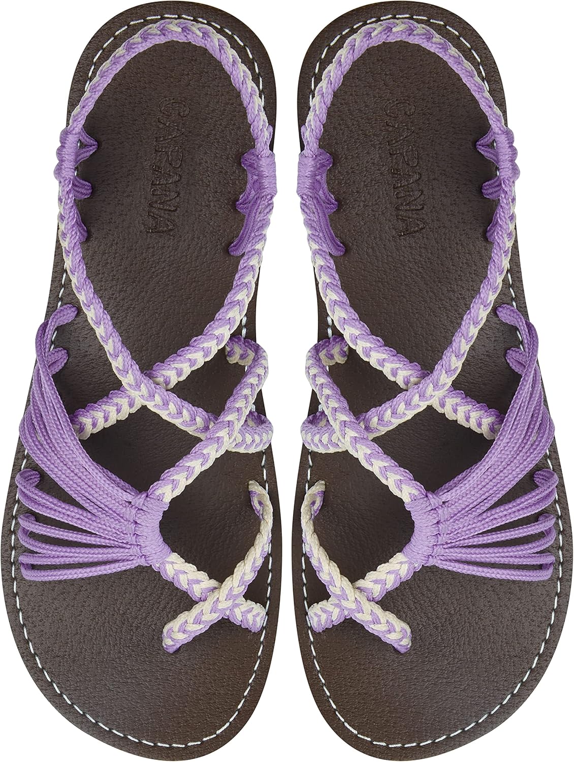 Capana Woven Women’s Flat Sandals – Strappy Braided Sandals, Beach Sandals for Women Dressy Summer, Rope Bohemian Sandals, Spring Casual Womens Shoes, Comfy Boho Flats for Teen Girls – Banyan