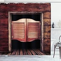 Vista 23 de Ambesonne Cortina para regadera náutica con palmeras