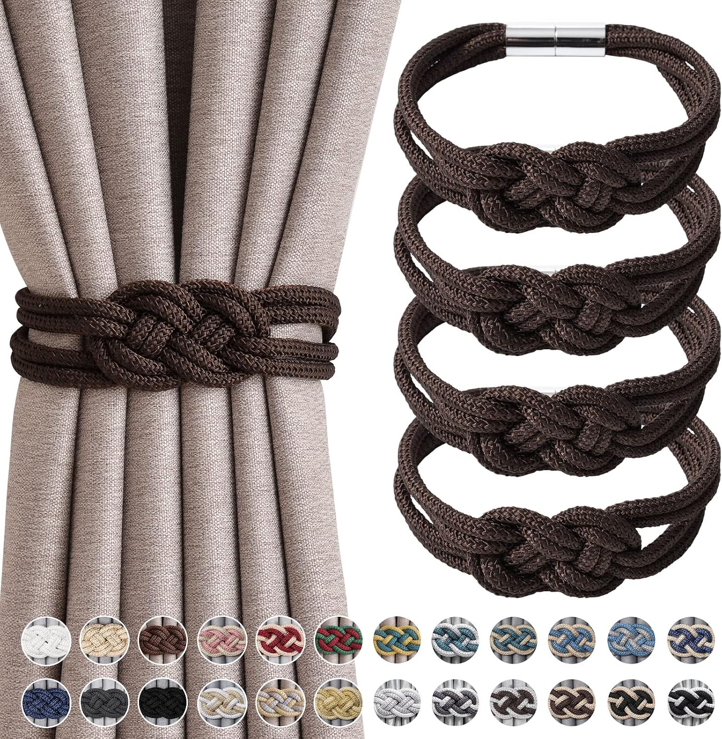 Amazon.com: NICEEC 4 Pack Strong Magnetic Curtain Tiebacks Upgrade