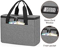 Vista 4 de Trunab - Portabebidas reutilizable de 3 tazas para entrega con divisores ajustables, bolsa portabebidas aislada con soporte para llevar, bolsa
