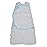 HALO Baby Sleepsack Swaddle Wearable Blanket, 3-Way Adjustable Infant Sleepsack, TOG 1.5, Ideal Temp, Heather Grey/Aqua, Small, 3-6 Months, 13-18 Pounds