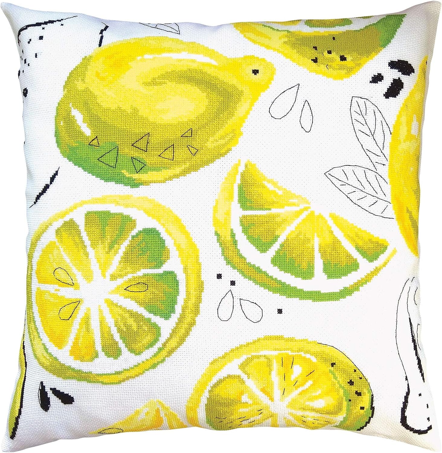 RTO Yellow Lemons Pillow Cover Counted Cross-Stitch Kit
