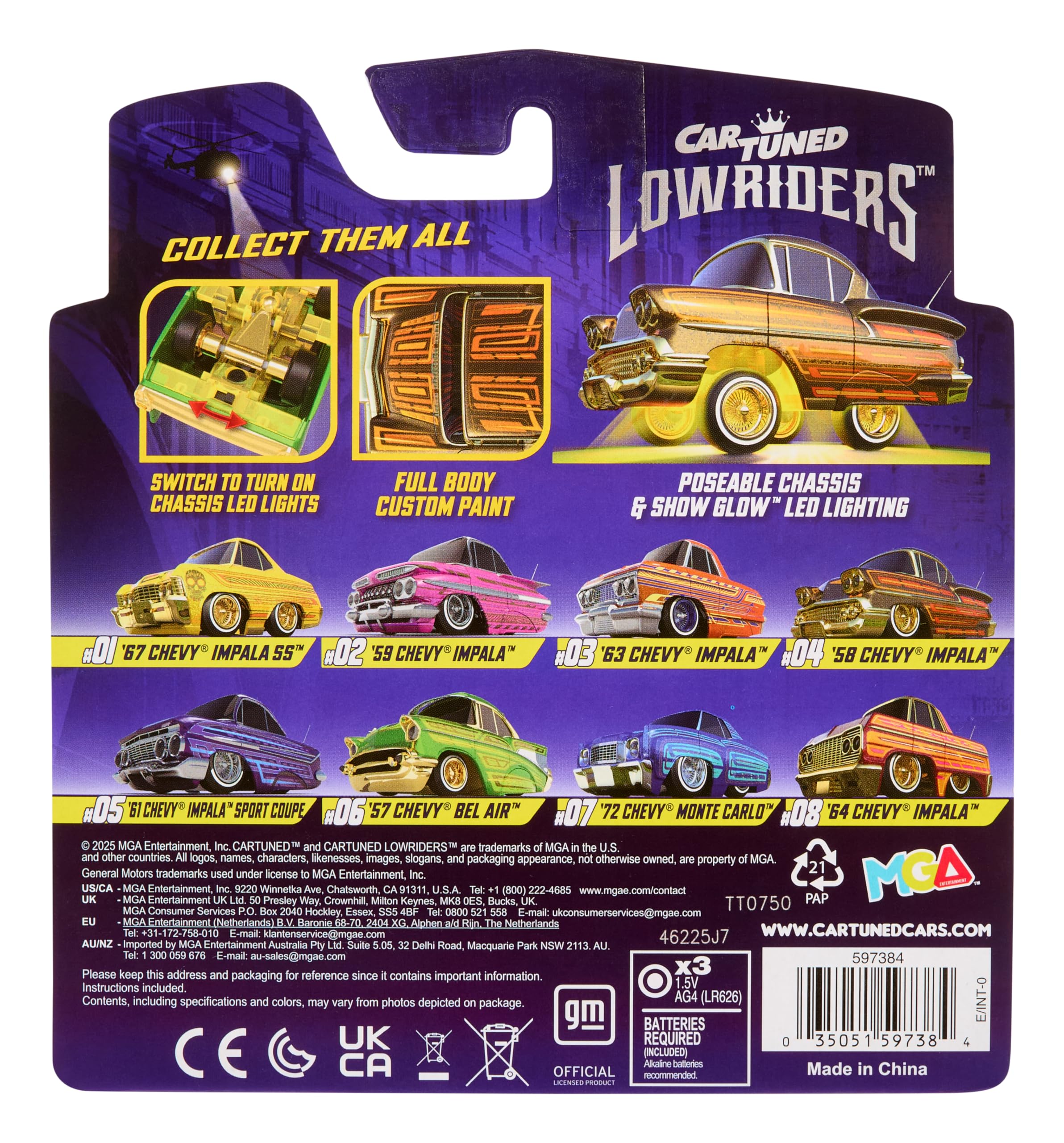Amazon.com: CarTuned™ Lowrider Series 1-1958 Chevy Impala : Toys