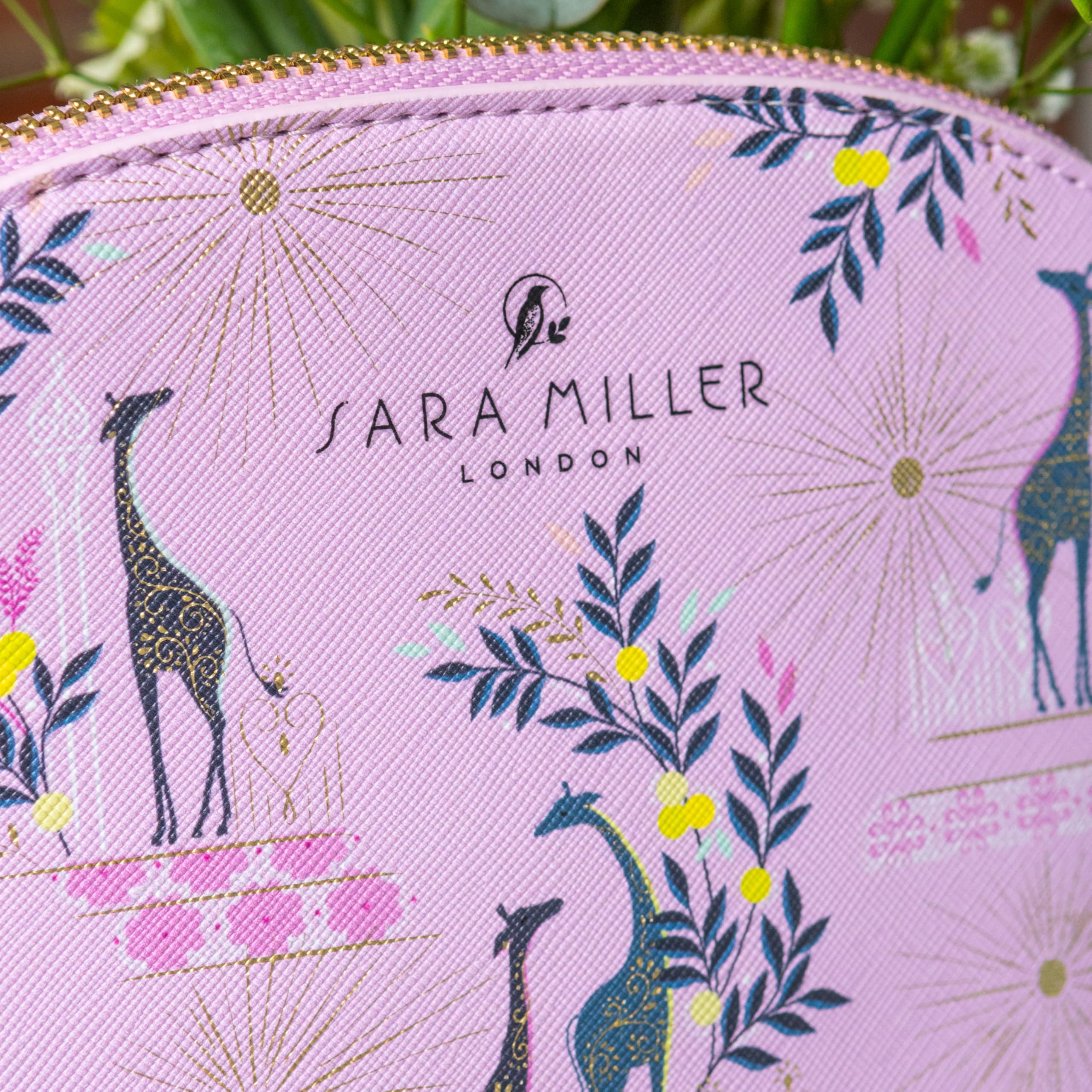 Sara Miller London Cosmetic Bag, Medium Zip Pull Toiletry, Makeup Organiser, Travel Size, Vegan and Cruelty Friendly - Image 3