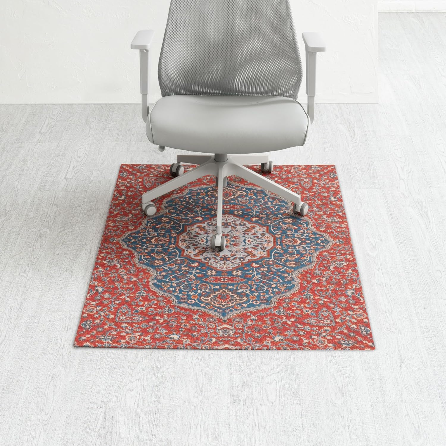 Anji Mountain Rug'd Office Chair Mat for Carpet & Hardwood Floor - Jacquard Woven, Anti-Slip Backing, Low Pile, Floor Protector Desk Chair Mat, Office Rugs for Rolling Chairs (Russet - 36" x 48")