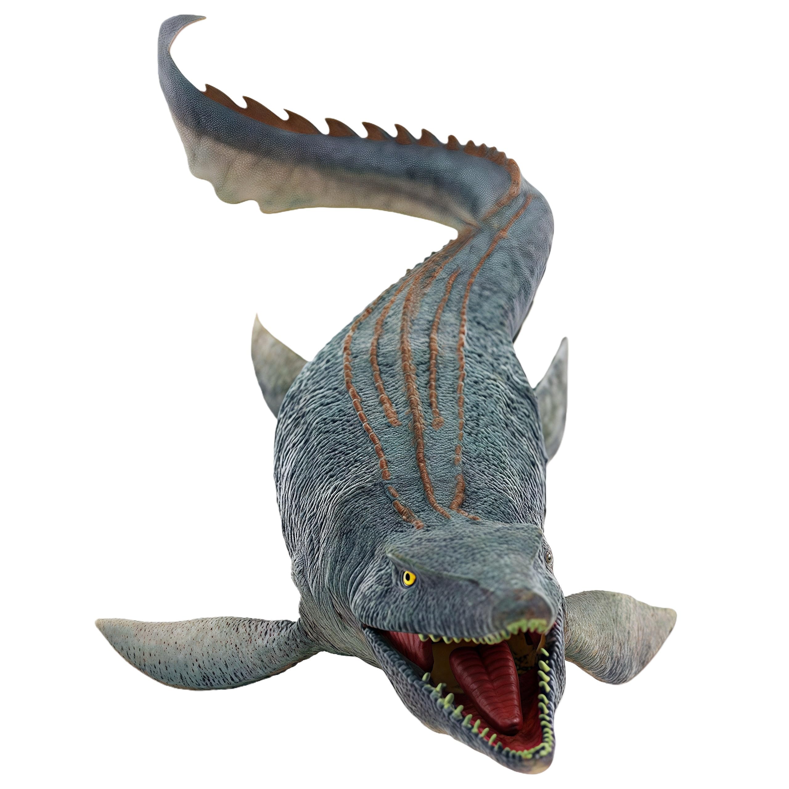 Gemini&Genius Mosasaurus Dinosaur Toy with Movable Jaw, Large Marine Realistically Dinosaur, Ocean Dino World Animal Figure Toy Gift and Party Supplie for Kids