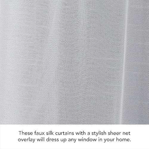 Miniatura 6 de Creative Home Ideas Augusta - Cortinas opacas (2 paneles, 38 x 84 pulgadas, gris claro) para oscurecer la habitación, con aislamiento térmico con