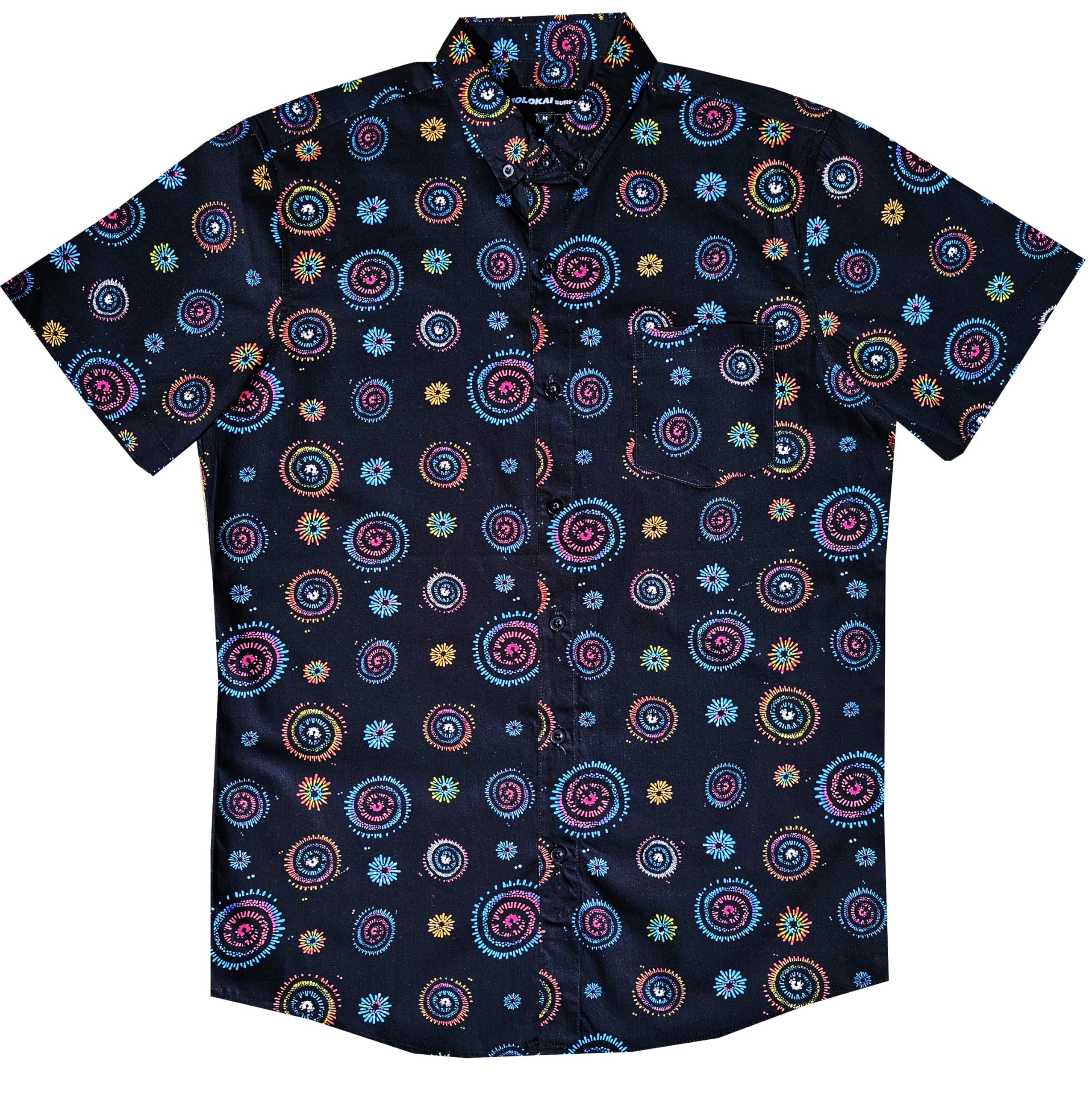 Molokai Surf Button Down Slim Fit Hawaiian Short Sleeve Shirts
