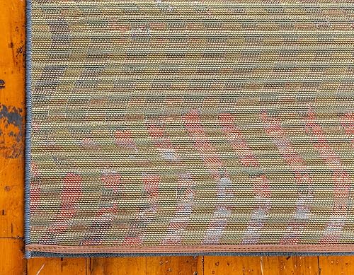 Miniatura 9 de Unique Loom - Alfombra colección de círculos abstractos, de transición para interiores y exteriores, beige, Polipropileno, Púrpura (MultiPurple)