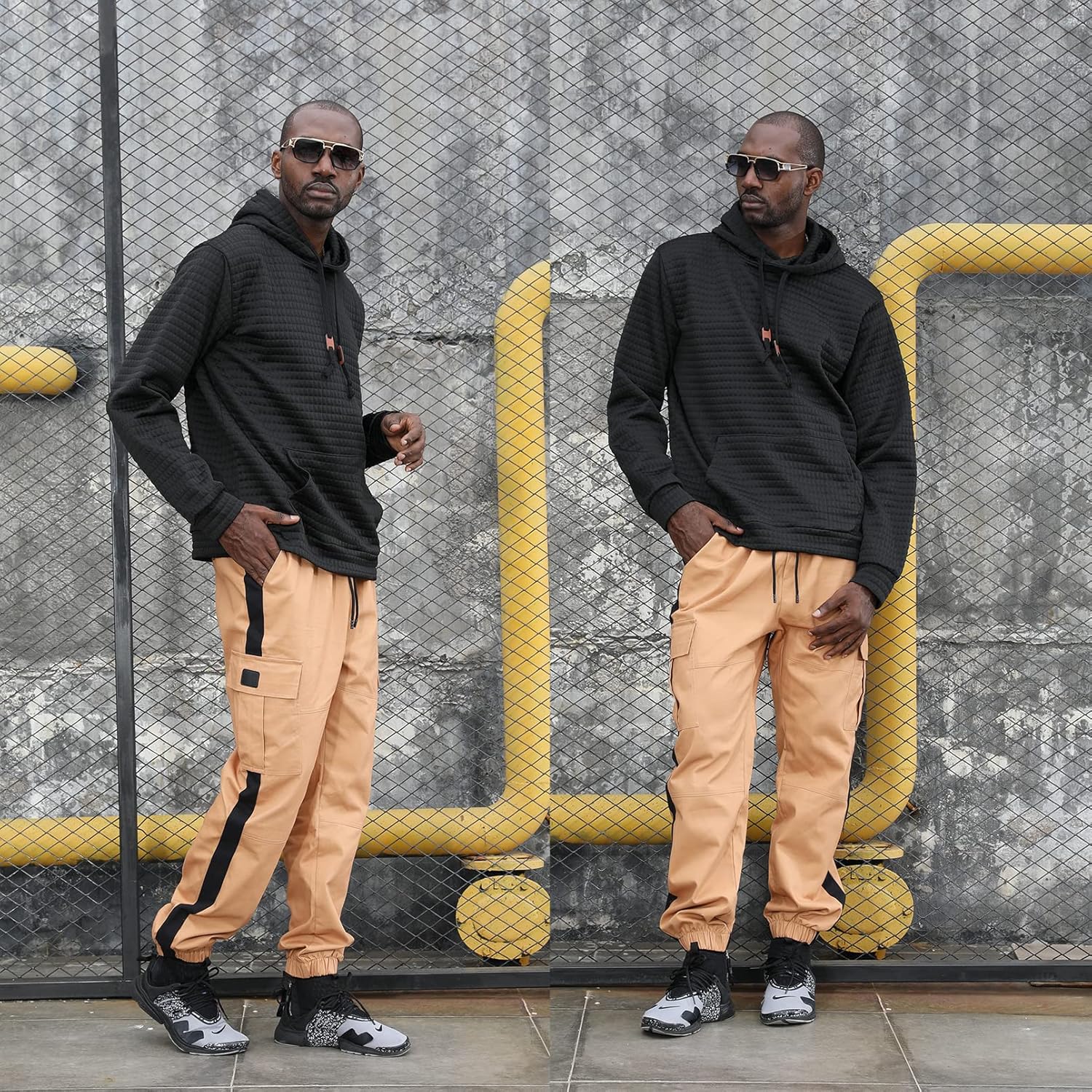 Sudadera con capucha para hombre, informal, manga larga, suéteres