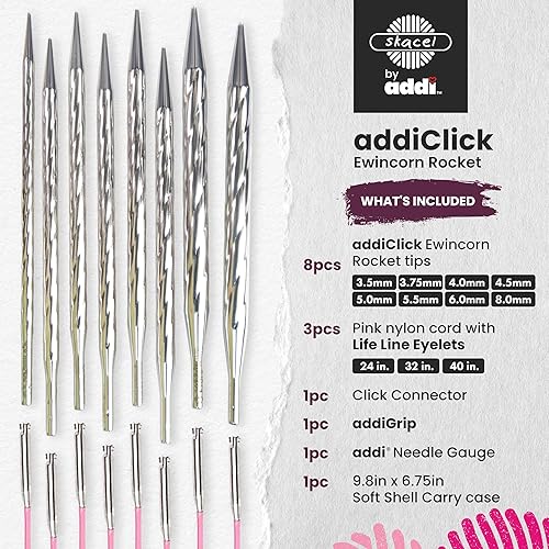 Miniatura 8 de addi Click Rocket 2 - Juego de puntas cortas cuadradas