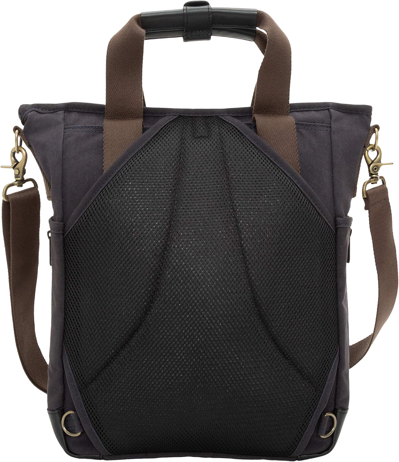 Waxed Nylon Fordham Convertible Bag, Black
