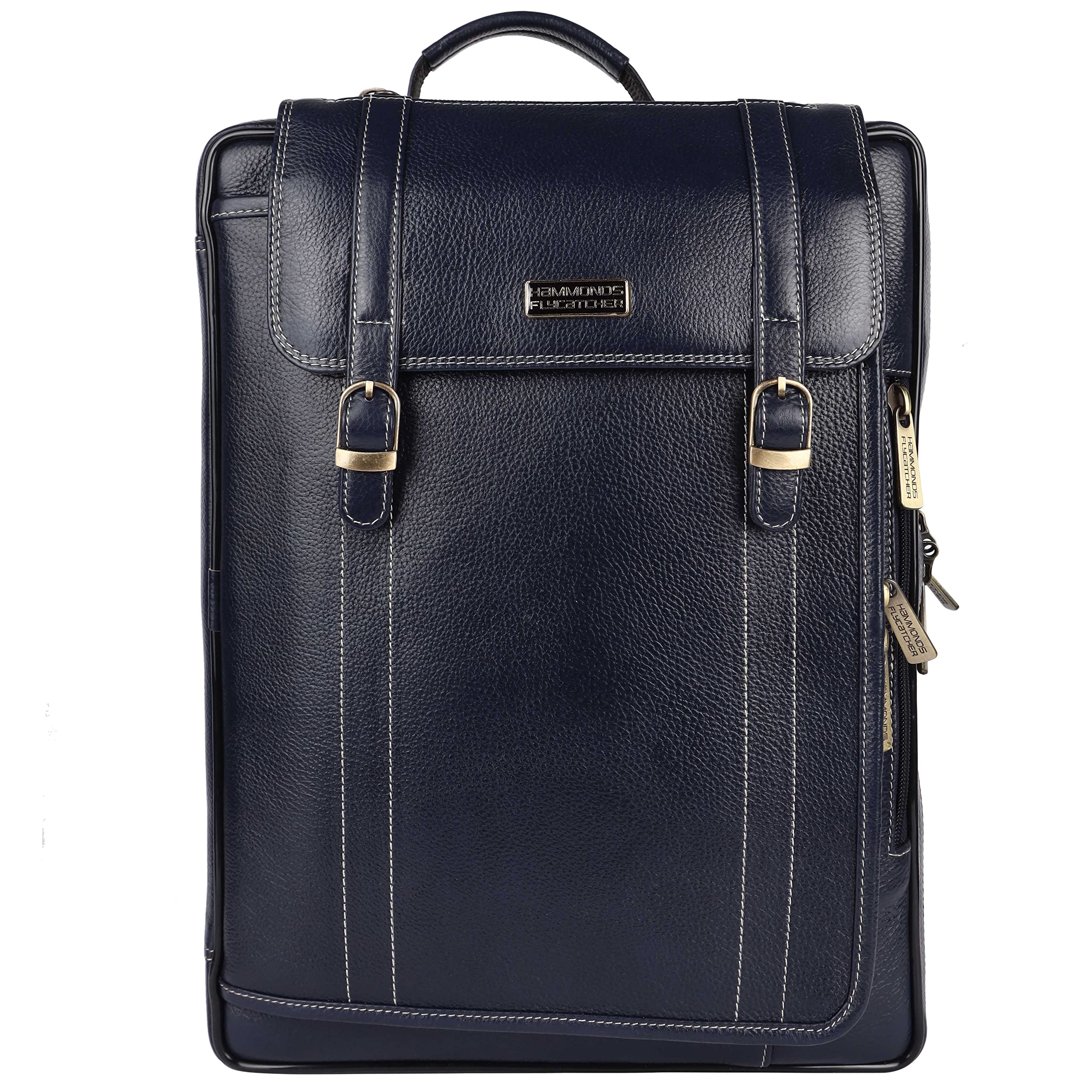HAMMONDS FLYCATCHER Genuine Leather Office Bag for Men, 2 in 1 Leather Bag for Men, 15.6 Inch Professional Laptop Bag for Men, Adjustable Straps and Multiple Compartments - 1 Year Warranty - Blue (B0BZYPC46B) Amazon Price History, Amazon Price Tracker
