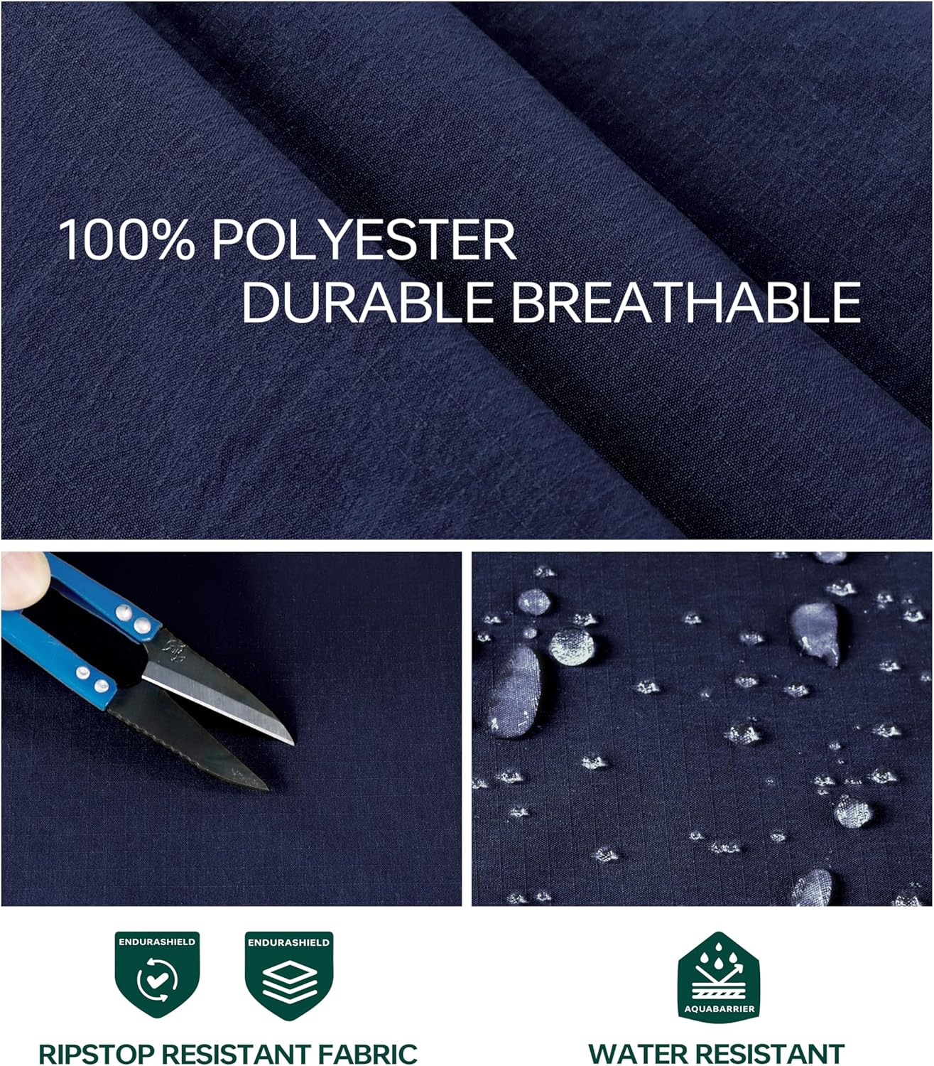 NATUVENIX Tactical Pants for Men, Water Resistant Hiking Cargo Pants Lightweight Outdoor Work Pants for Men Ripstop - Image 3