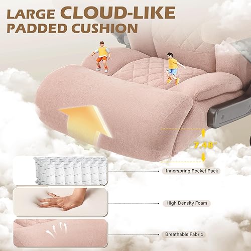 Miniatura 5 de Silla de oficina de tela grande y alta de 650 libras para personas pesadas, reposabrazos 5D para silla de oficina ejecutiva grande y resistente,