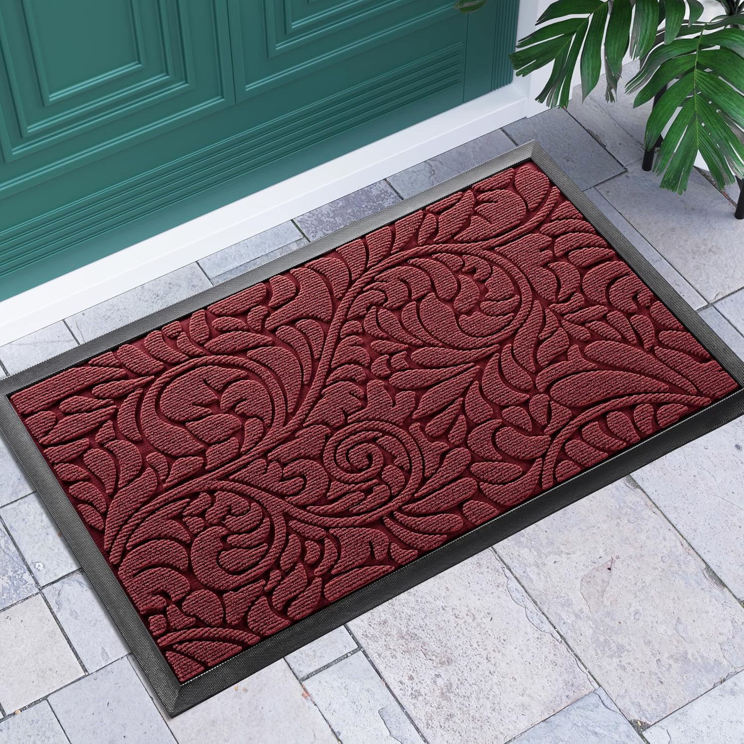 Yimobra Sturdy Door Mat, Heavy Duty Front Mats for