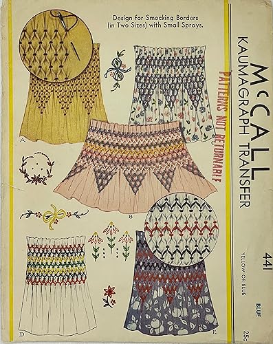 McCall Kaumagraph Transfer Design for Smocking Border with Small Sprays