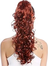 WIG ME UP - N956-V-350 Postiche couette queue de cheval boucles bouclé volumineux peignes long 50 cm rouge cuivré