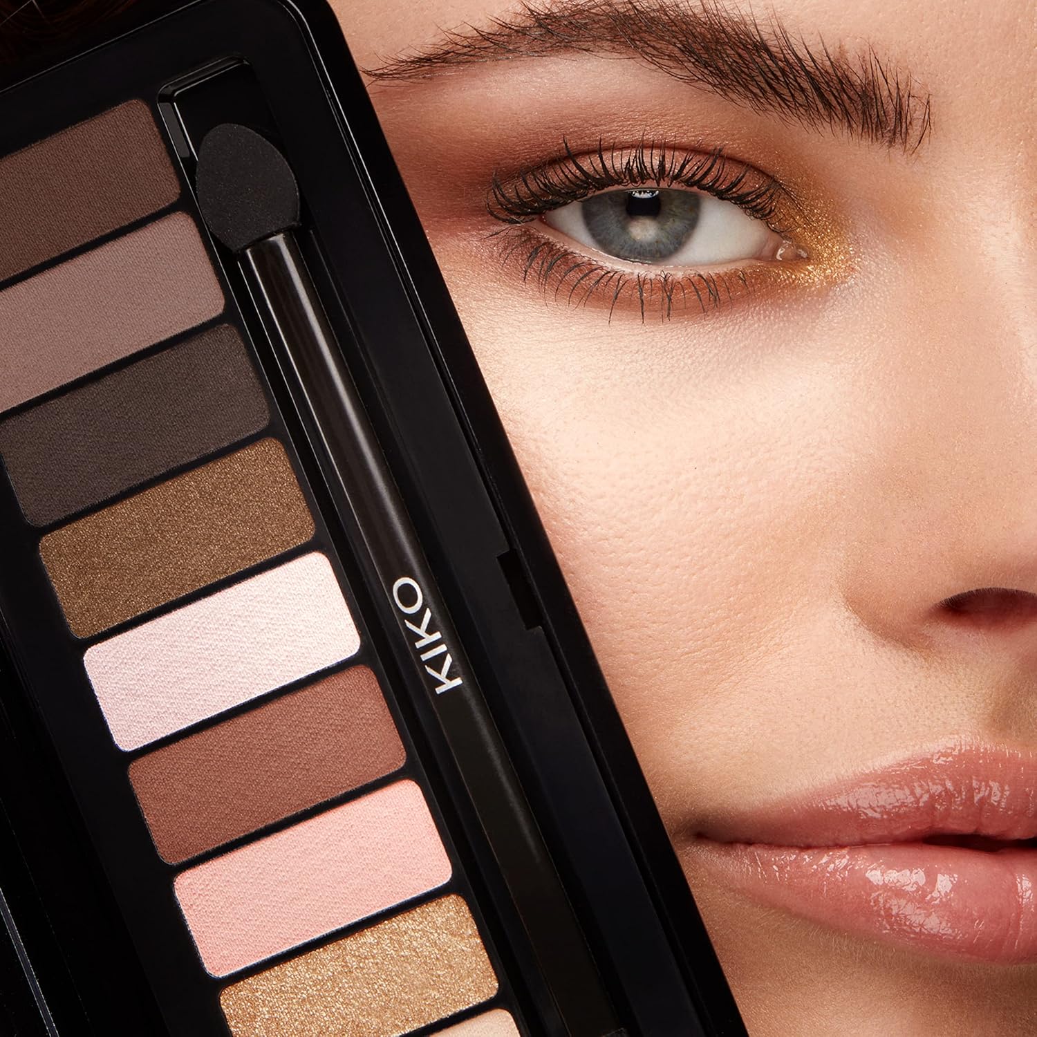 KIKO Milano Soft Nude Eyeshadow Palette | 10 Multi-Finish Eyeshadows - Image 4