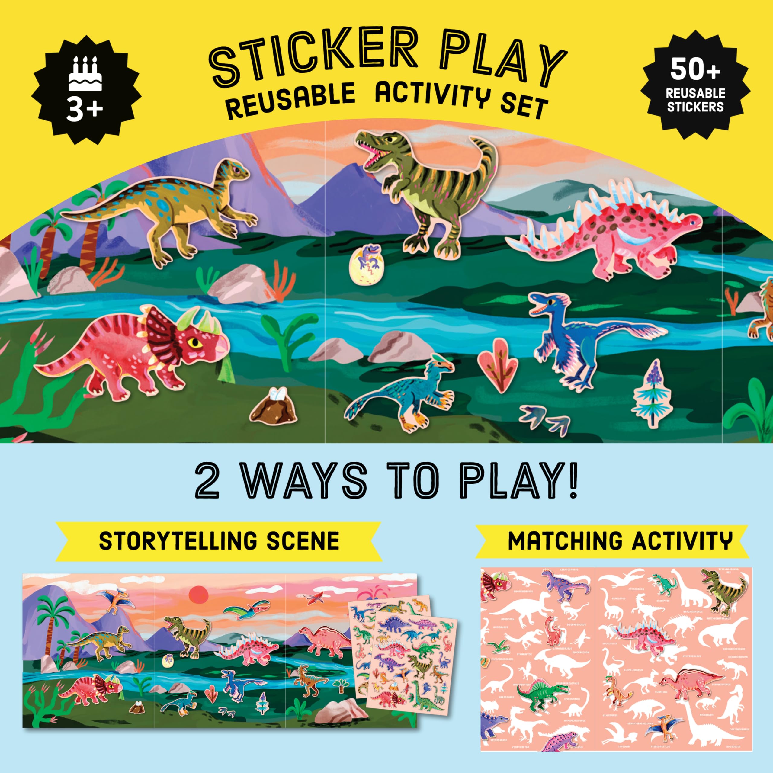Mudpuppy Dinosaur Park Sticker Play Reusable Activity Set - Image 2
