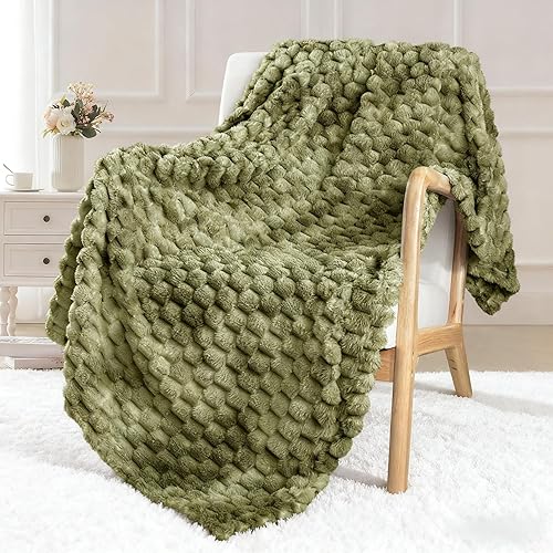 Exclusivo Mezcla - Manta de vellón extragrande, 50 x 70 pulgadas, elegante, tela jacquard suave, mullida, acogedora y ligera, para invierno, color