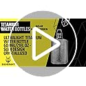 Ultralight Titanium Water Bottle 600ml/21 fl oz Crystallized Finish - Outdoor Camping Hiking Sports Hydration Bottle with Insulating Thermal Sleeve & Leakproof Clip Loop Cap - Slim Design