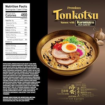 Nongshim Tonkotsu Ramen with Kuromayu Noodle Big Bowl, 3.56 Ounce (Pack Of 6)