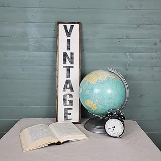 Wood Vintage Sign, Vertical Vintage Sign, Farmhouse Decor, Wood Sign, Distressed Wood Sign Wood Sign Holder Stand 6x16 Inch