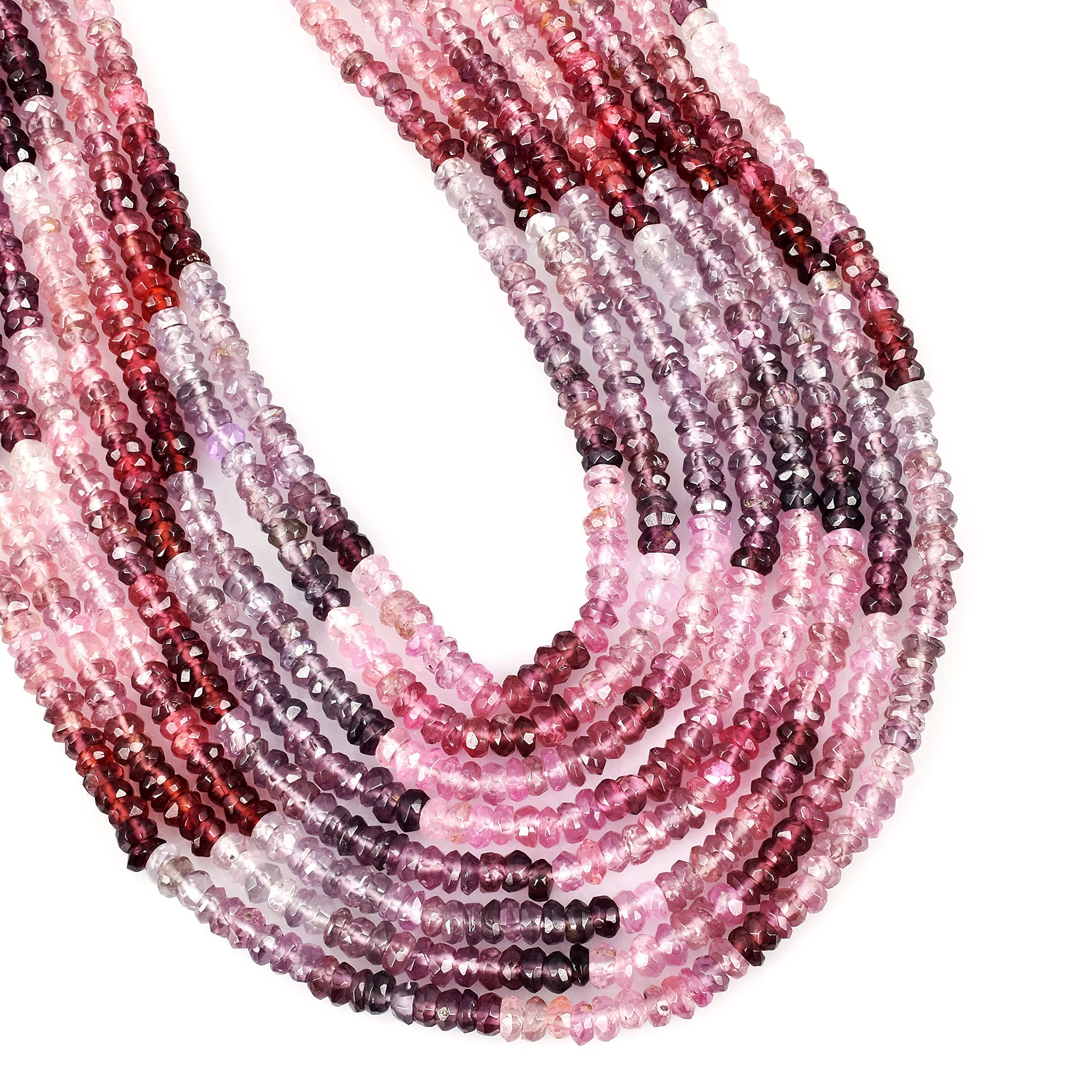 Fil de perles multi spinelle pour fabriquer un cadeau personnalisé, rondelle 3mm DIY