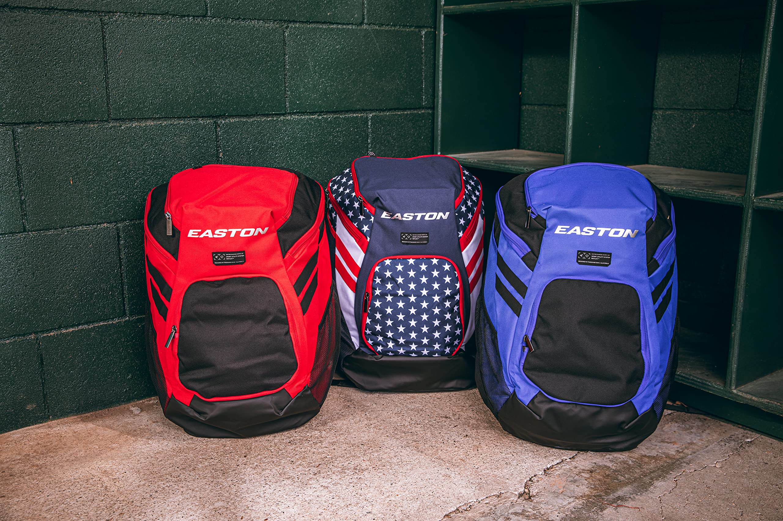 Easton | Reflex | Adulto | Béisbol y Softbol de Lanzamiento rápido | Serie de Mochilas, White, Talla única, Mochila Reflex Bat & Equipment | Béisbol Softbol | Blanco