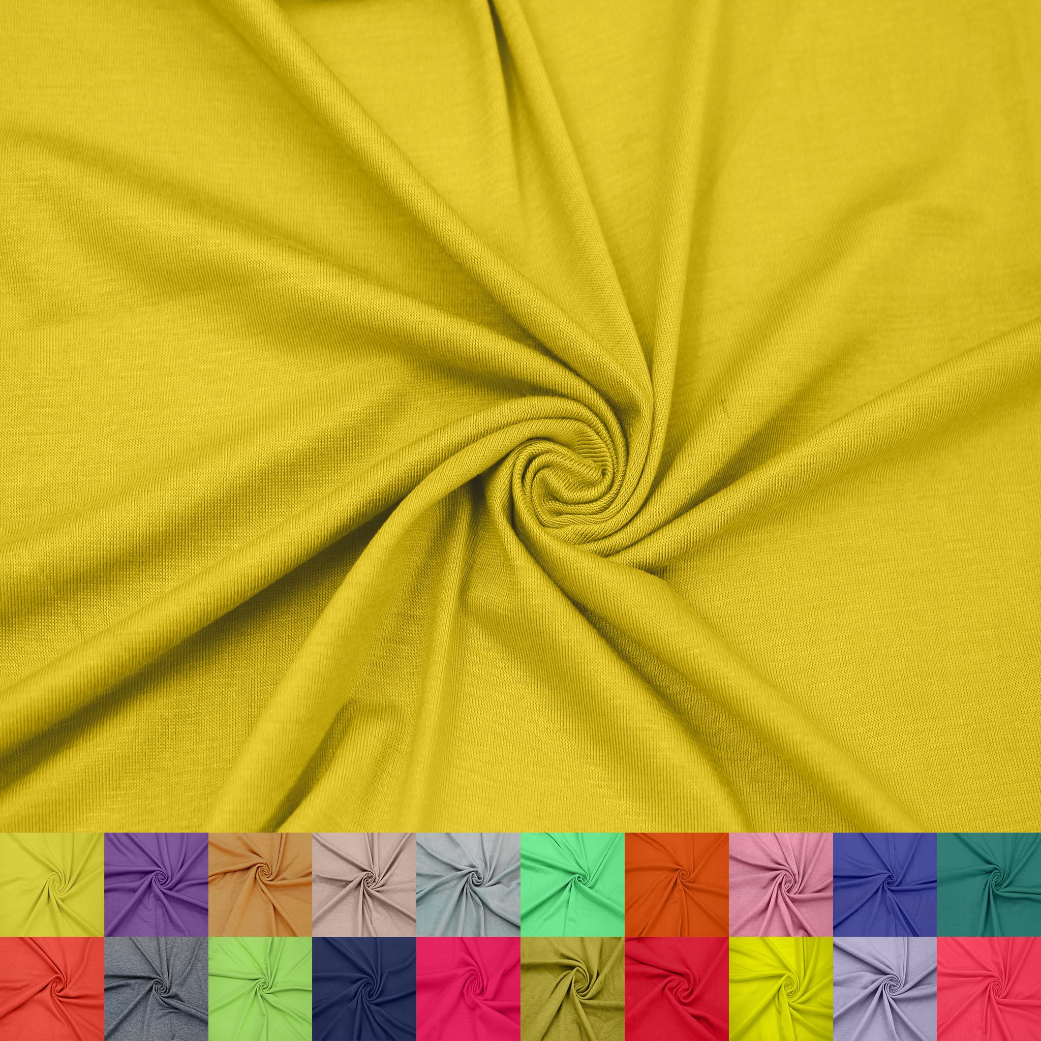 The Yard - Tela de punto de rayón y elastano de 152 cm de ancho, elástico en 4 direcciones, 200 g/m², peso medio, suave y transpirable, ropa, accesorios, maternidad y decoraciones