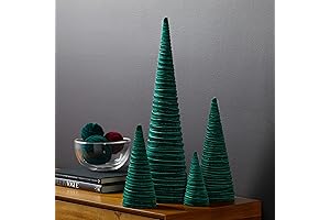 Colored Bottle Brush Trees Snow-Covered Set of 3