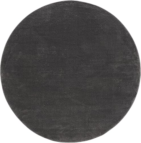 Miniatura 1 de Safavieh Revive Collection REV102H - Alfombra redonda de carbón de 6 pies 7 pulgadas, no desprende pelusa, para entrada, vestíbulo, sala de estar,