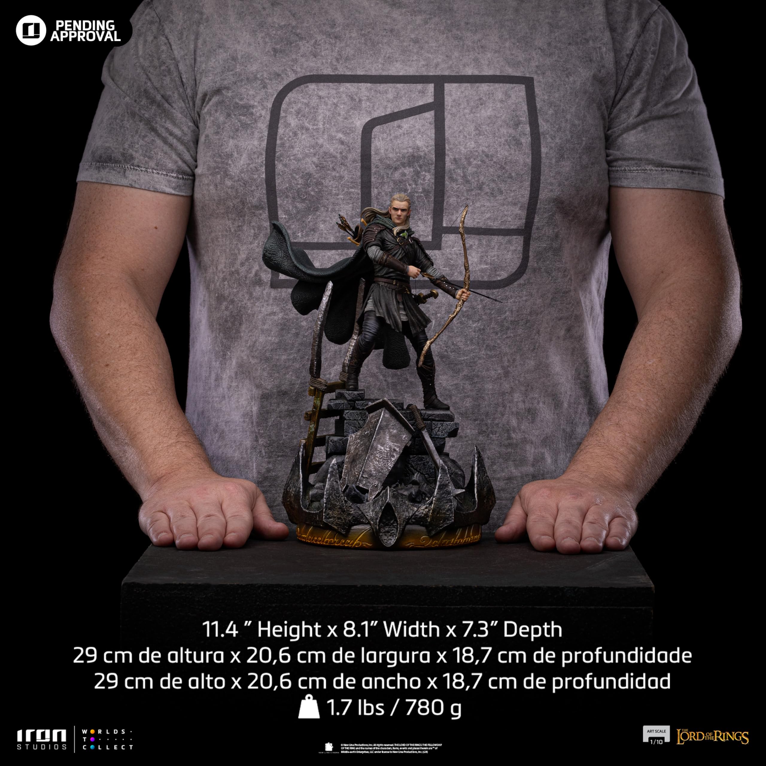 Iron Studios Legolas Unleashed 1/10 Figurka kolekcjonerska - Władca Pierścieni Polystone Wielokolorowy 29 cm