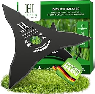 Heckenpracht Thicket Knife 3-Tooth Made of Hardened Steel Effortlessly Mows High Grass & Brush, Knife Attachment for Brush...
