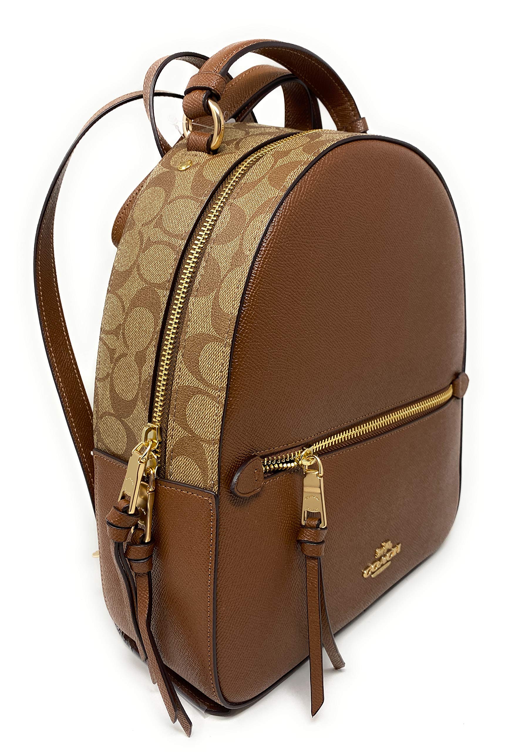 Coach Jordyn Backpack Brown Coach Brown Signature Coated Canvas