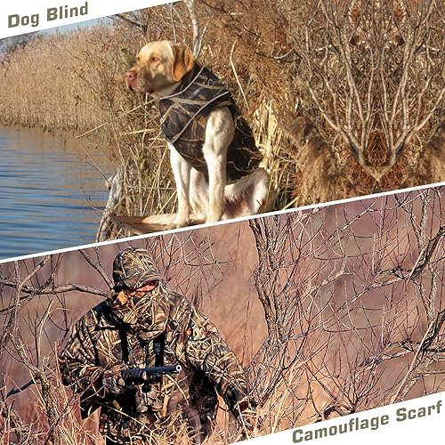 Miniatura 6 de FLYEGO Red de camuflaje de camuflaje, malla silenciosa de camuflaje transparente para ocultación, soporte de árbol, caza, sombrilla, decoración,