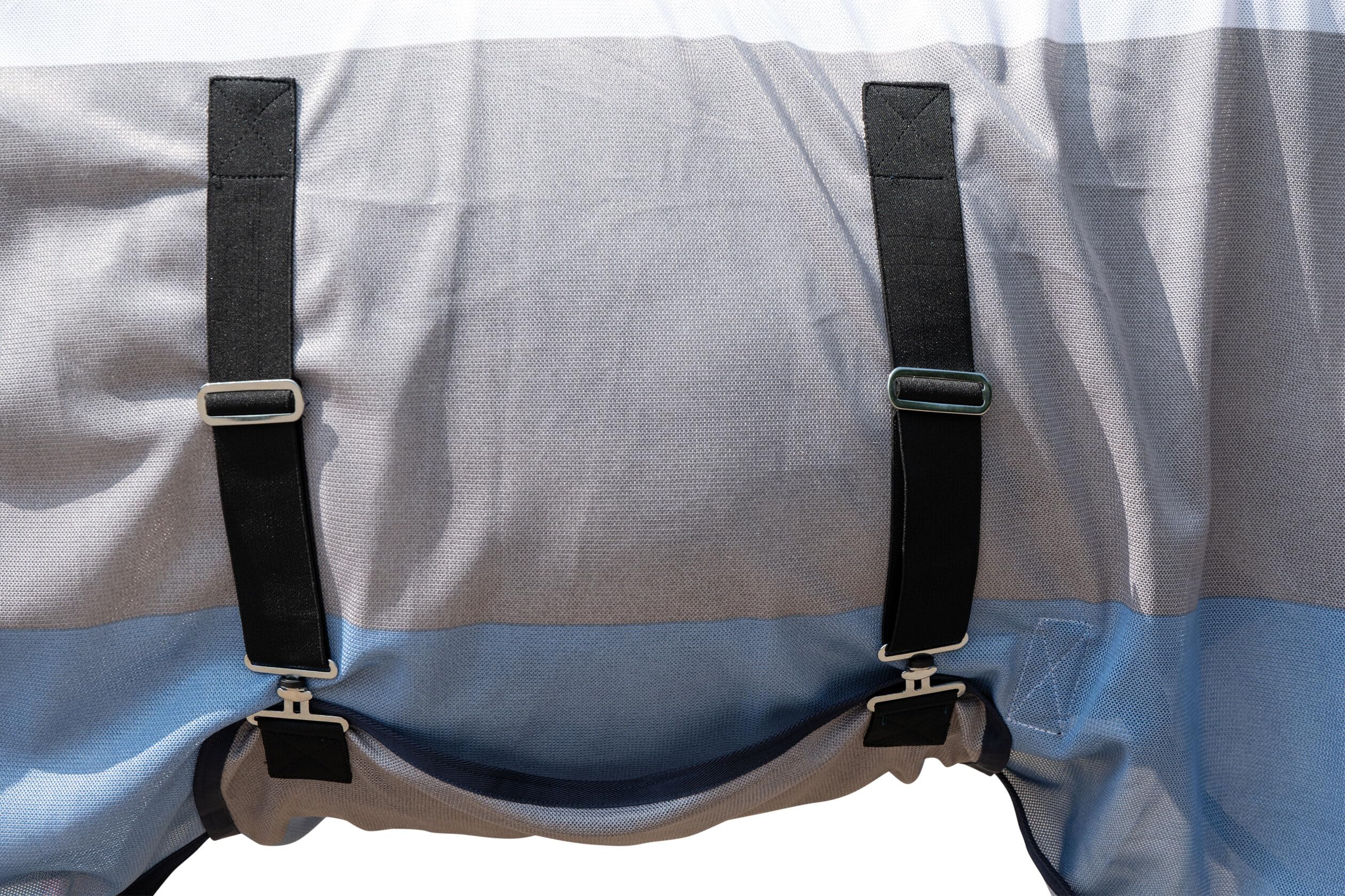 HKM Resistente Coperta antimosche con parte per il collo Blu/Bianco/Grigio 115