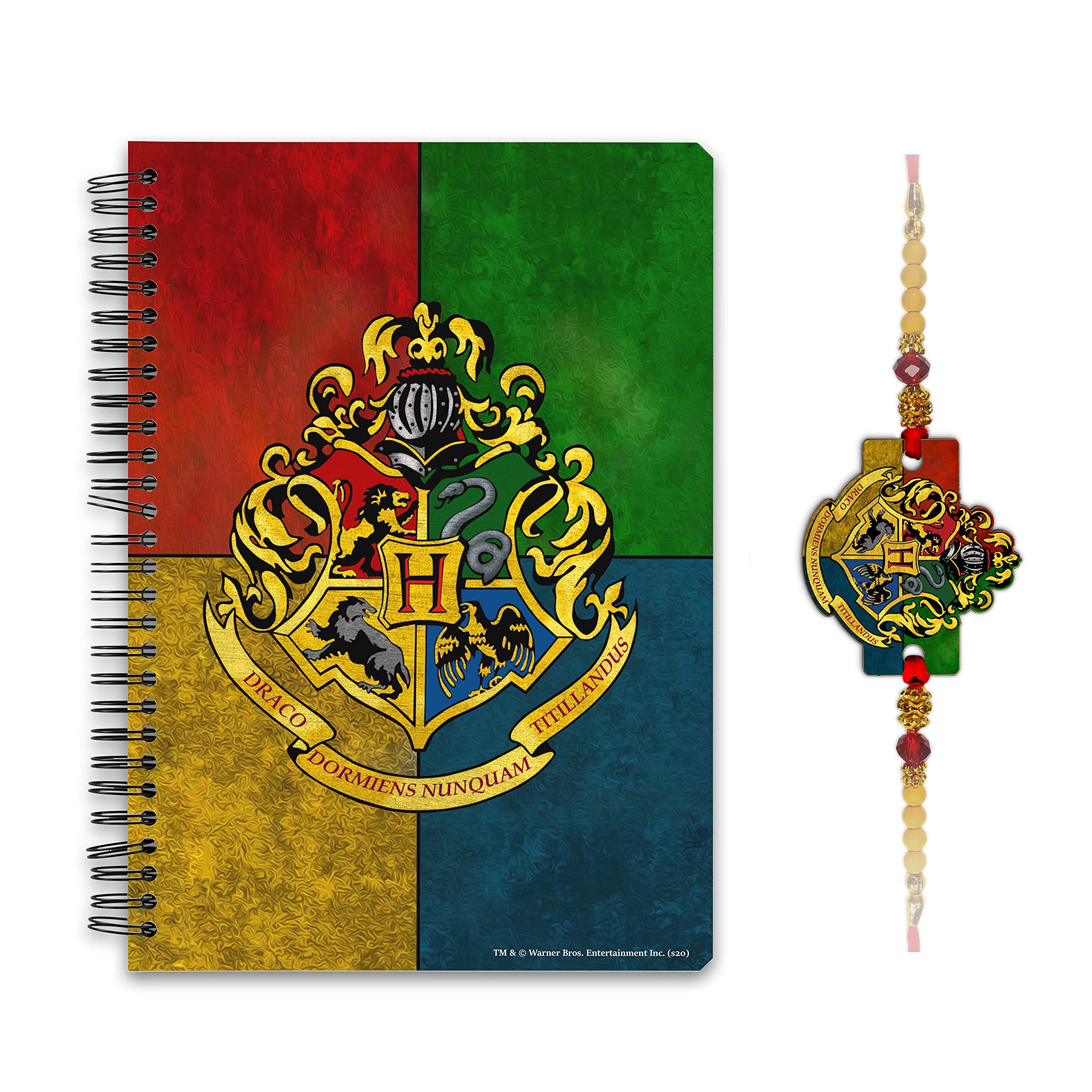 MC SID RAZZ - Harry Potter House Crest Multicolor Designer Rakhi Combo With - Officially Licensed by Warner Bros USA (House crest notebook with rakhi)-image-44