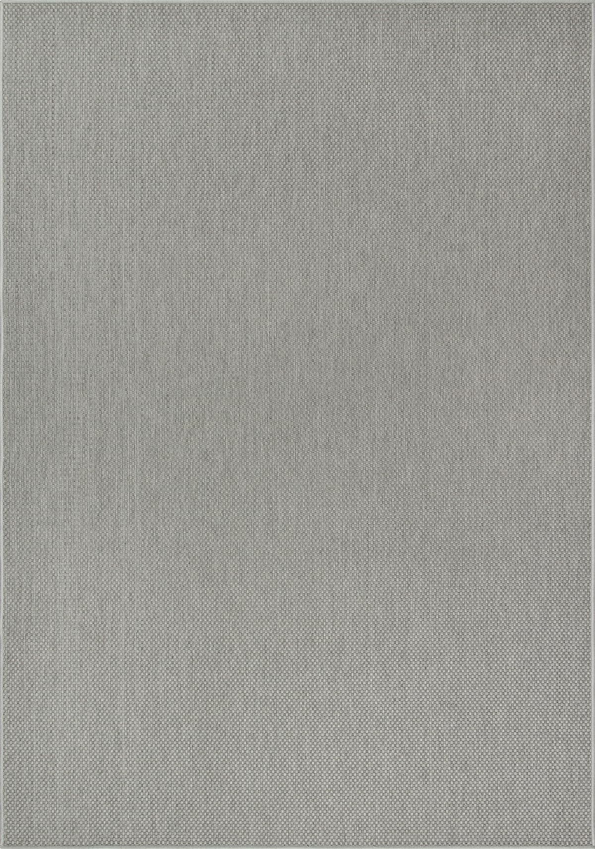 Mia´s Teppiche Malaga Outdoor Teppich Wetterfest – Balkonteppich & Terrassenteppich, Indoor Outdoor Flachgewebe, Waschbar, UV-beständig & Pflegeleicht, Grau, 240 x 340 cm