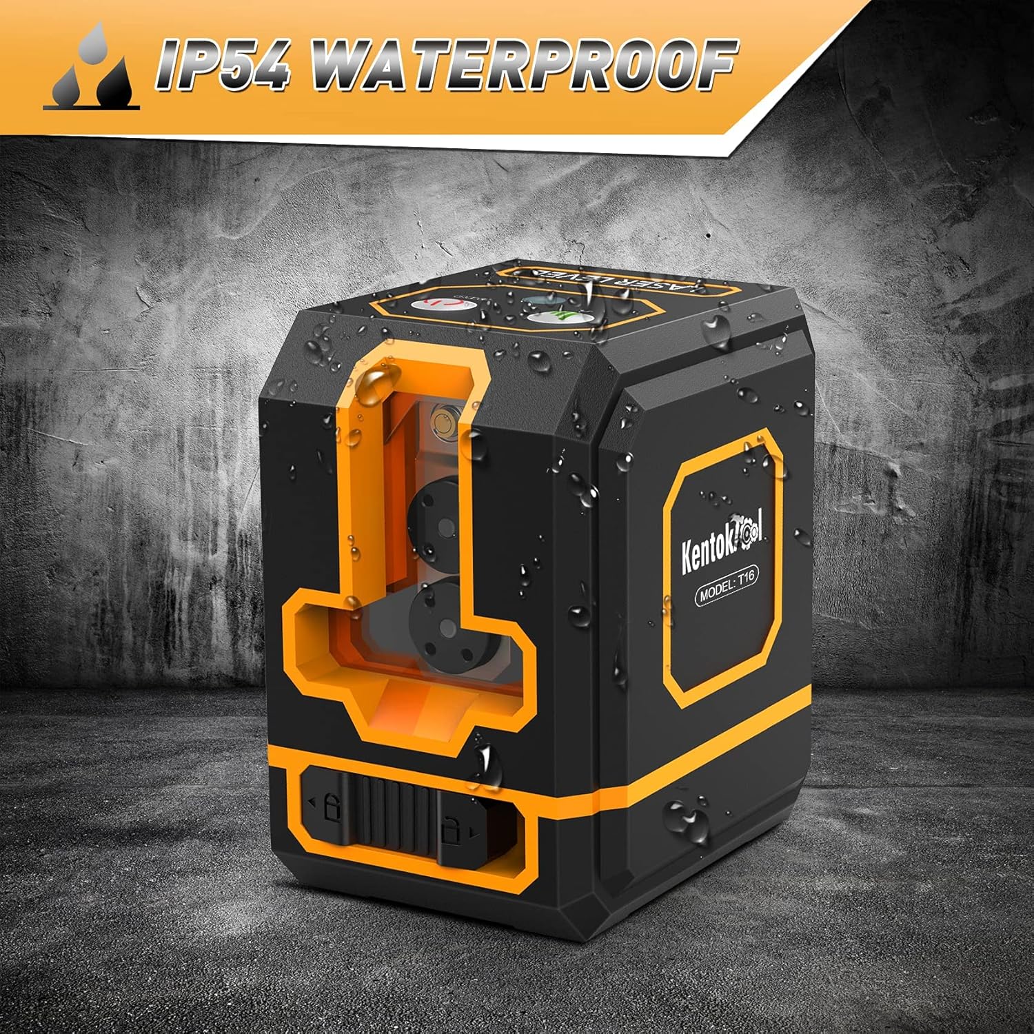 Laser Level, KENTOKTOOL 150 Feet Cross Line Laser with Self-Leveling, Vertical and Horizontal Dual Laser Modules, Line Laser Level Tool for Picture Hanging Home Renovation, Rechargeable - - 