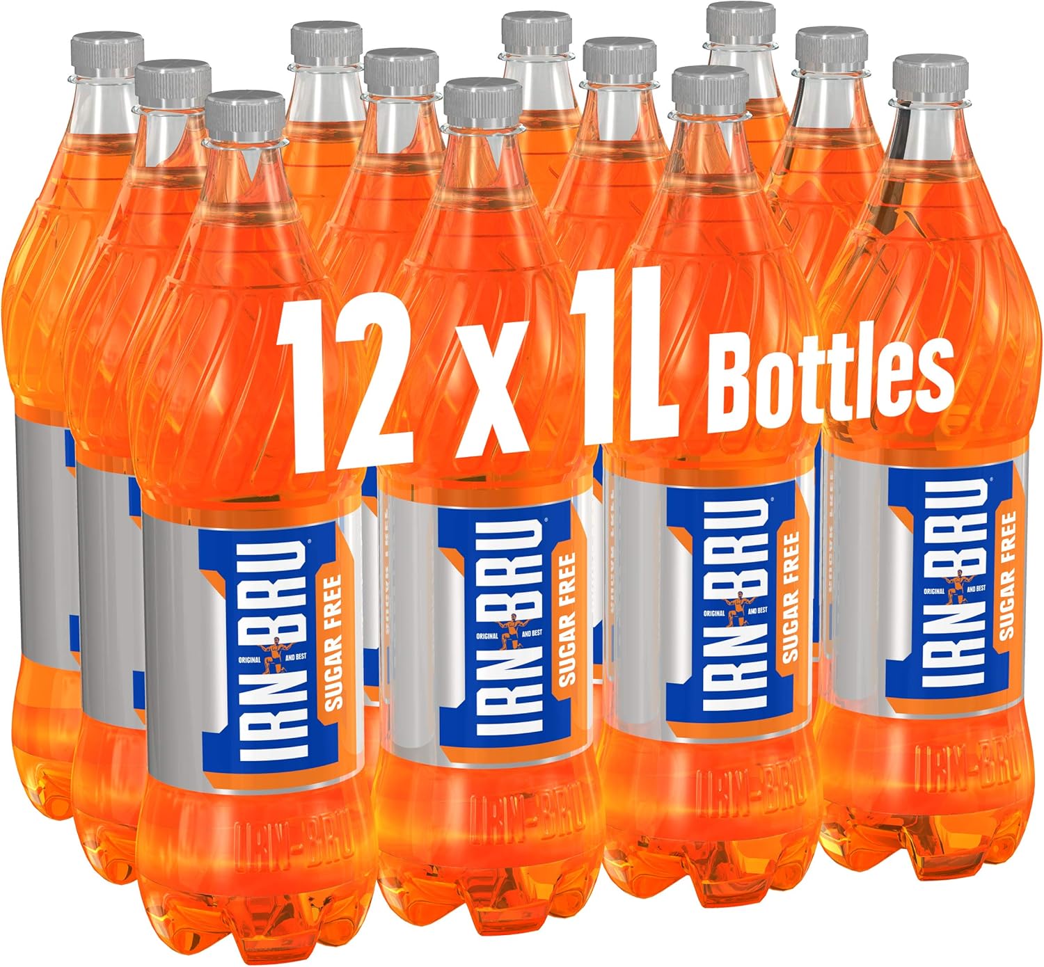 IRNBRU Sugar Free 12 x 1L Bottles BRU'd in Scotland Since 1901 to