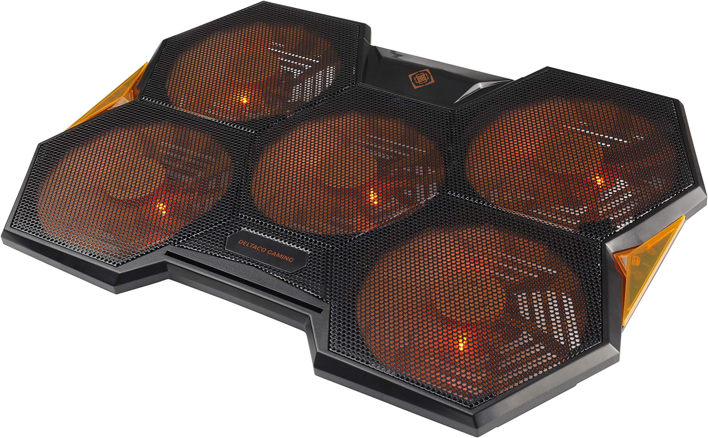 Deltaco GAM-072 notebook cooling pad 1300 RPM Black, Orange