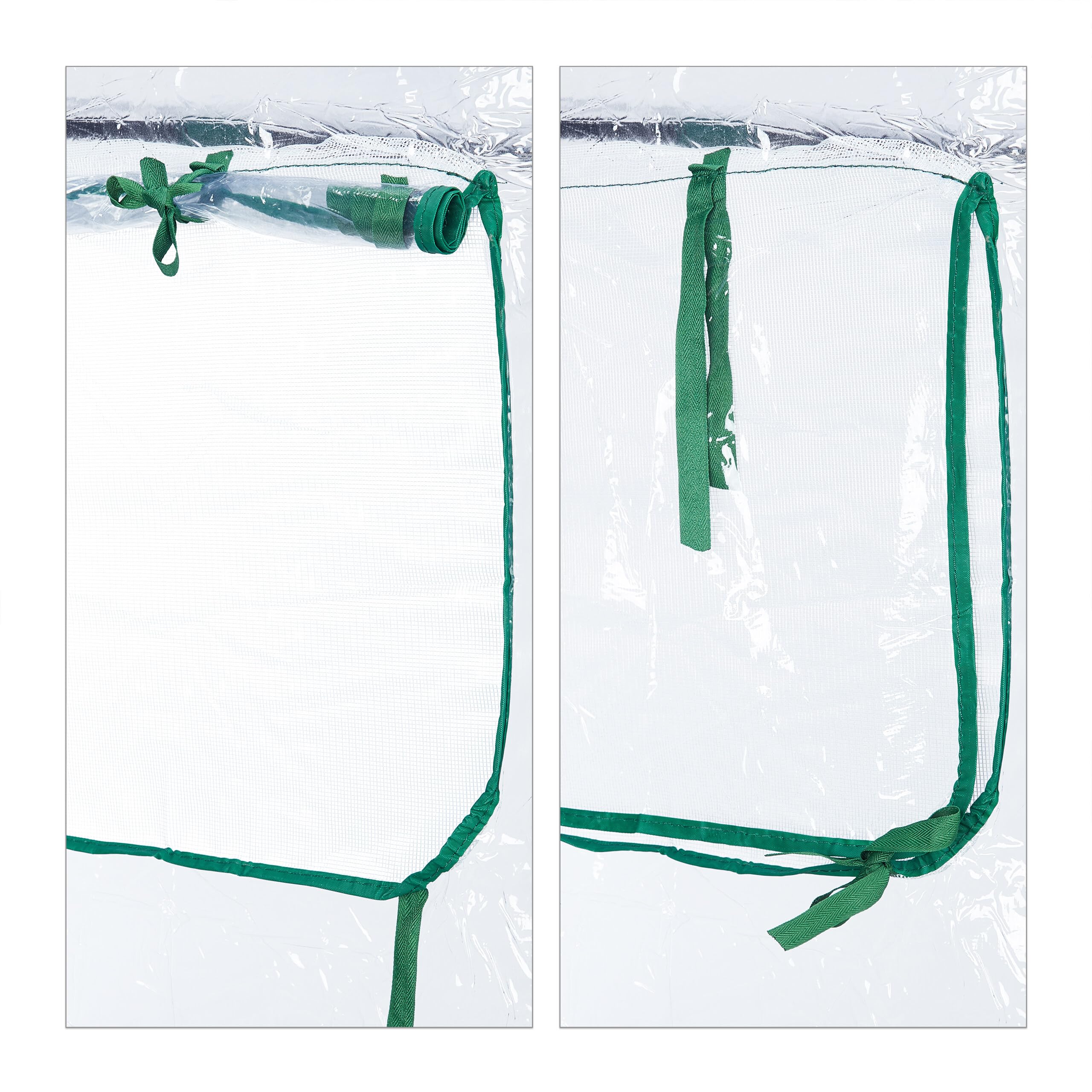 Relaxdays Serra per Orto, Telo in PVC, Porta e Finestre Avvolgibili, HxLxP: 152x132x92 cm, Giardinaggio, Trasparente