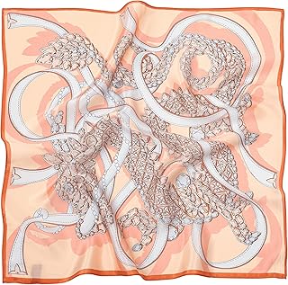 Tayri 100% Pure Silk Neck Scarf – 20'' Small & Thin Square Bag Scarves, Lightweight Mulberry Neckerchief for Women and Men