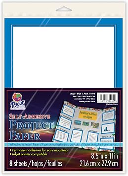 Pacon Printable Adhesive Paper PAC2005, Blue