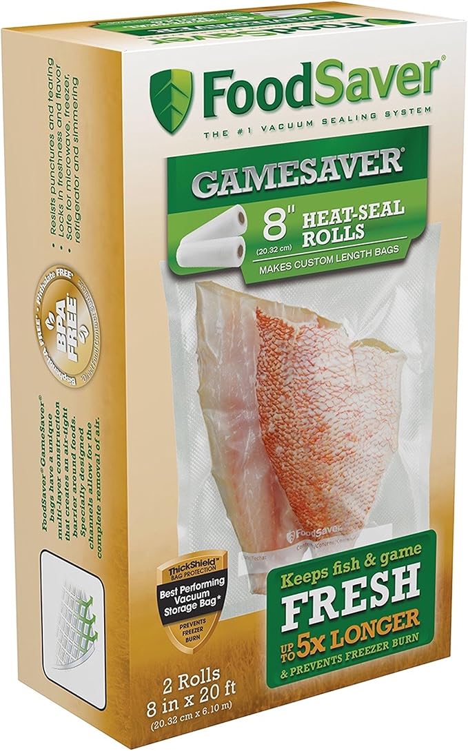 FoodSaver GameSaver 8" x 20' Vacuum Seal Long Roll with BPA