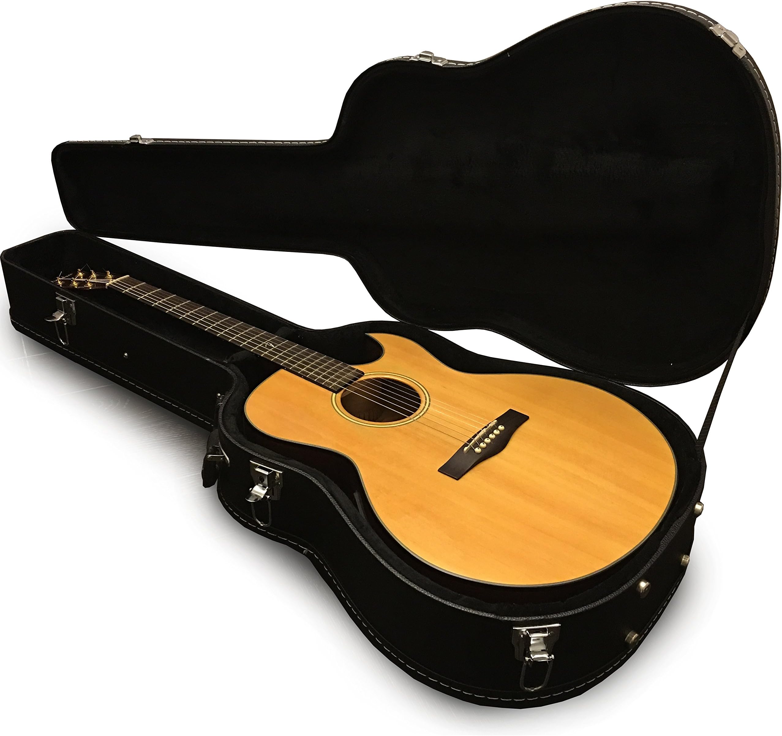 Acoustic Guitar Case Hard body Travel Carrying Cases Fit dreadnought Style Guitars With Key Lock