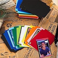 Vista 6 de 100 separadores de tarjetas intercambiables, separadores de tarjetas de plástico, separador multicolor esmerilado con pestañas, vertical estándar