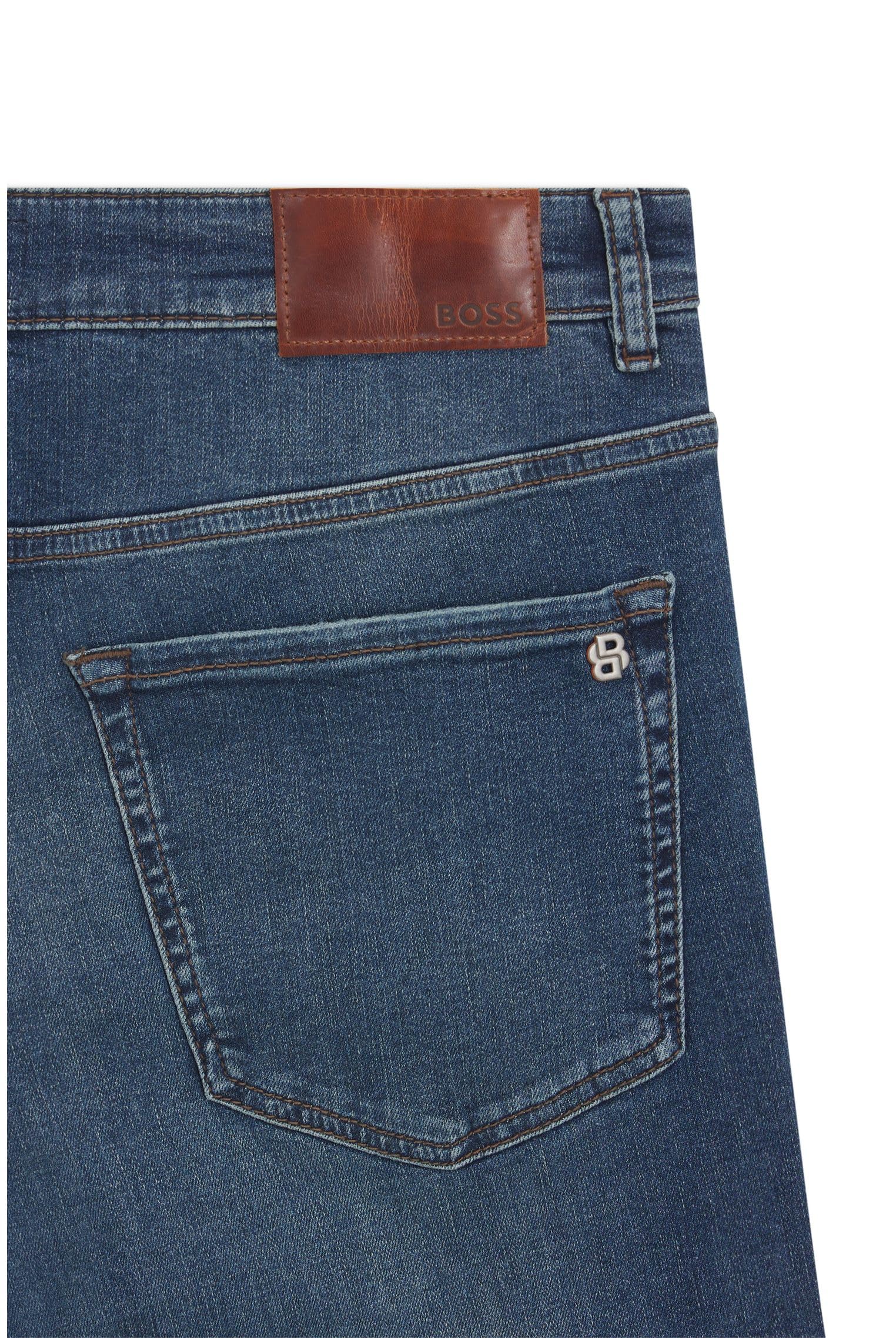 Boss RE.Maine BO Maine - Vaqueros de Corte Regular para Hombre de Mezclilla elástica Azul